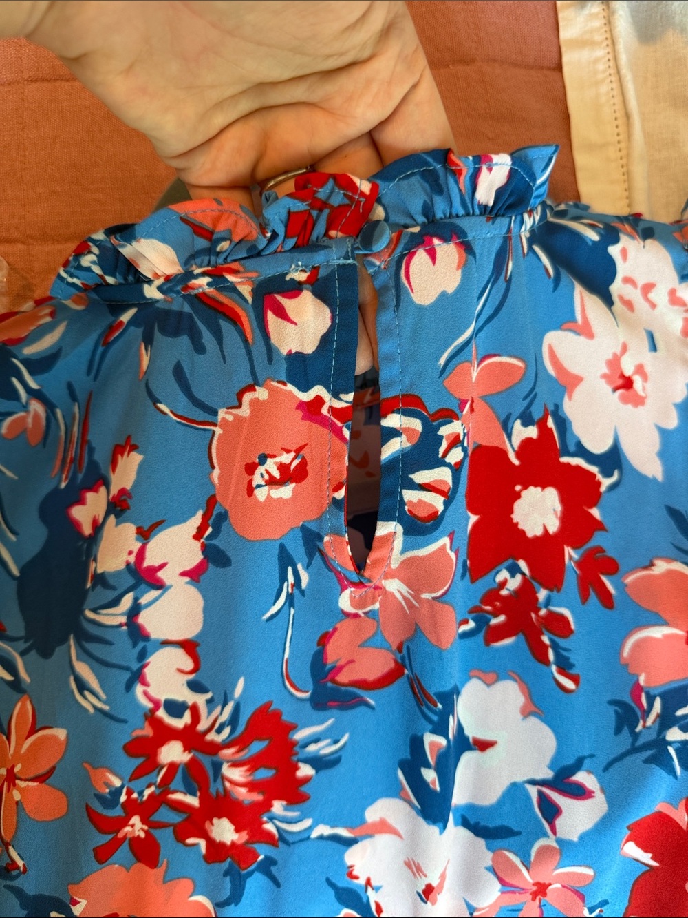 J Crew Floral Ruffle Sleeve Blouse - Picture 3 of 5
